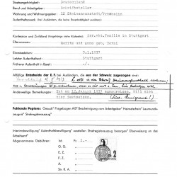 Anmeldeformular vom 7.1.1937, Staatsarchiv Basel-Stadt PD-REG 3a 25674