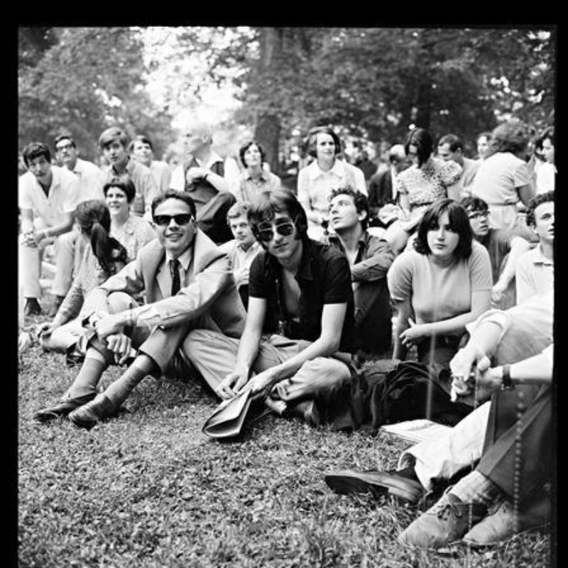 Studenten Teach-In auf dem Petersplatz, 28. Juni 1968. Staatsarchiv Basel-Stadt,BSL 1013 1-3753 1